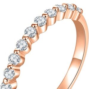 18k 925 Diamond Half Eternity Ring